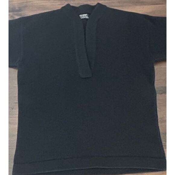 ⭐️ Vintage Meggi Hand Loomed 100% New Wool Made In Germany Black Sweater Sz 36 - Picture 2 of 7